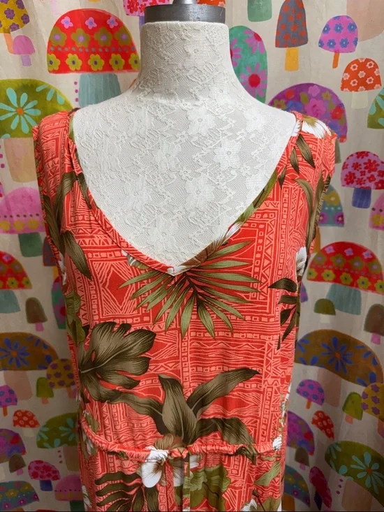 Women's Sleeveless Tropical Dress. Large? - Picture 2 of 8